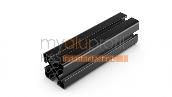 Aluminium profile 40x40 eco slot 8 I-type black